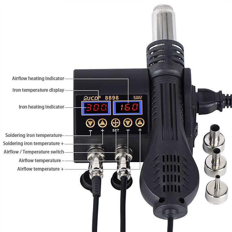 2 in 1 750W Pistola ad aria ca - 2 In 1 Soldering Rework Station 750W recensione e prezzo