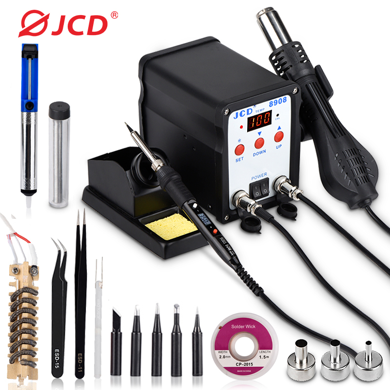 Stazione di saldatura JCD 2 IN - 2 In 1 Soldering Rework Station 750W recensione e prezzo