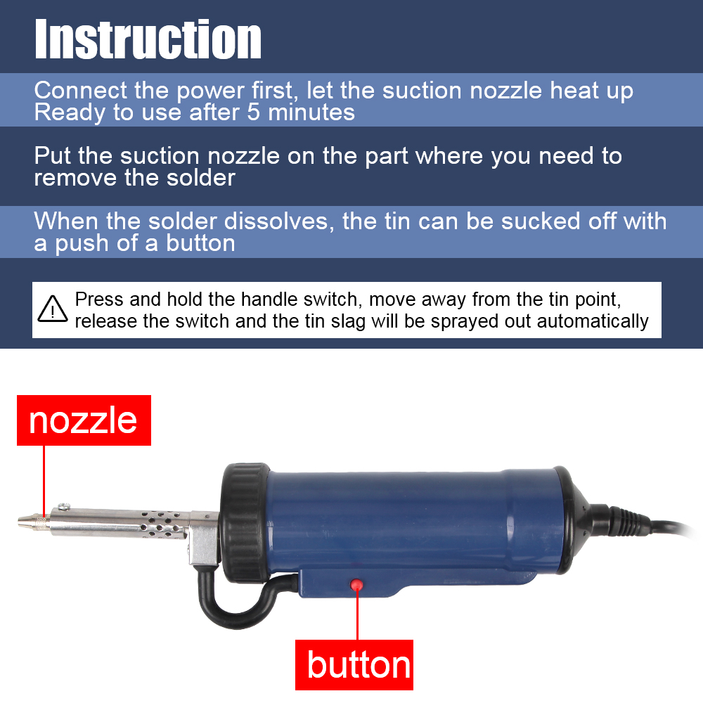 Pompa di Rimozione Automatica  - Desoldering Pump Electric Vacuum Station recensione e prezzo