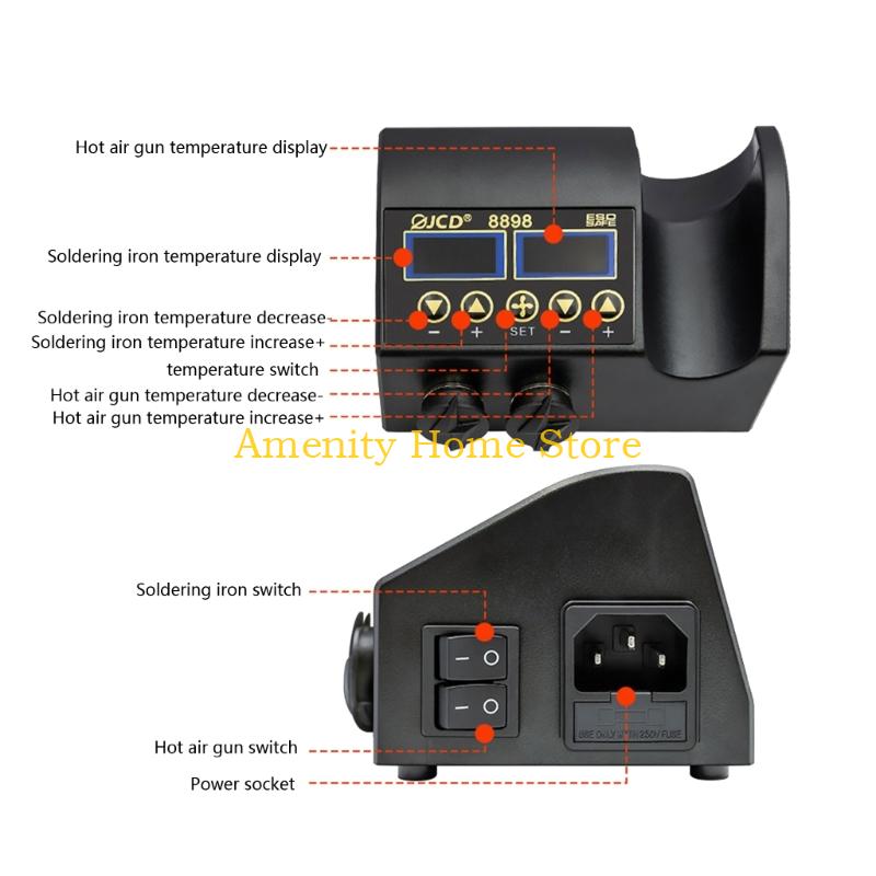 F26C Stazione saldatura per ri - 2 In 1 Soldering Rework Station 750W recensione e prezzo